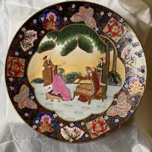 Decorative Chinese Porcelain Plate with Japanese Aesthetics